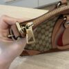 Gucci Monogram Vintage Web Medium Top Handle Bag Pink