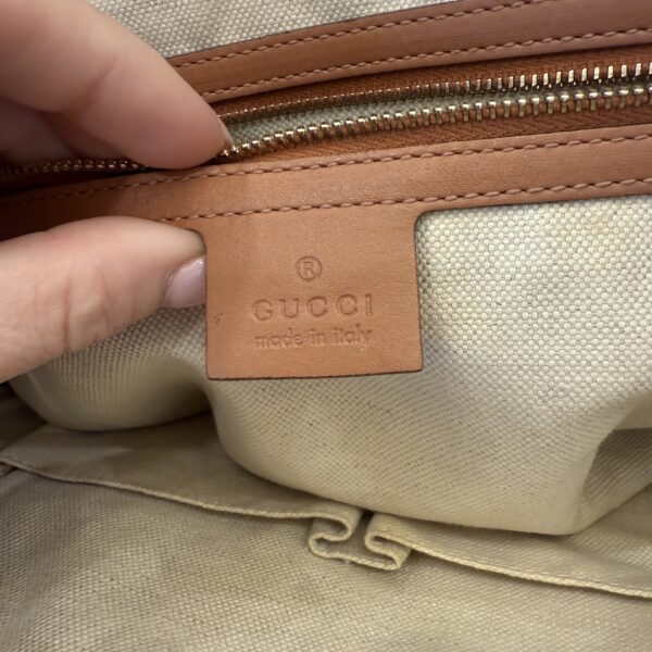 Gucci Monogram Vintage Web Medium Top Handle Bag Pink