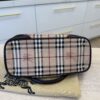 Burberry Beige/Dark Brown Haymarket Check Coated Canvas And Leather Shoulder Bag