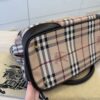 Burberry Beige/Dark Brown Haymarket Check Coated Canvas And Leather Shoulder Bag