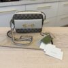 Gucci GG Supreme Monogram Small Horsebit 1955 Shoulder Bag Beige White