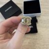 Chanel Antique Gold CC Ring Size 7