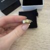 Chanel Antique Gold CC Ring Size 7