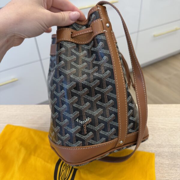 Goyard Goyardine Petit Flot Bucket Bag PM Black and Tan