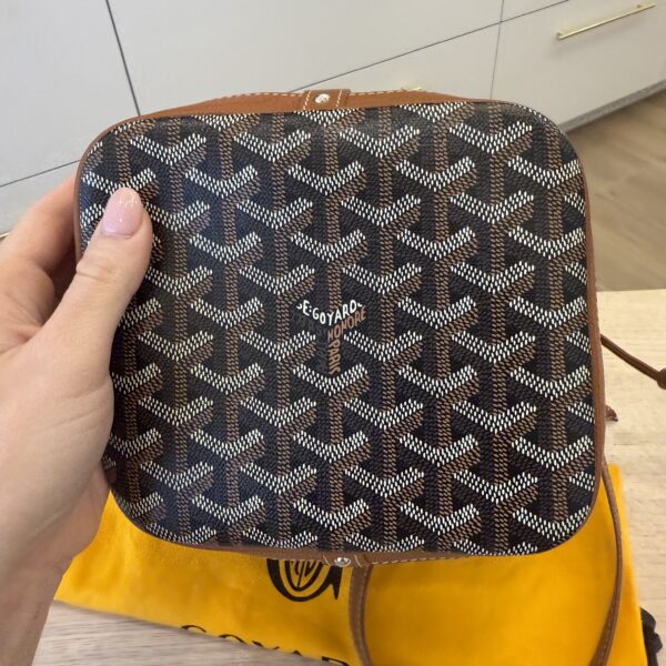 Goyard Goyardine Petit Flot Bucket Bag PM Black and Tan