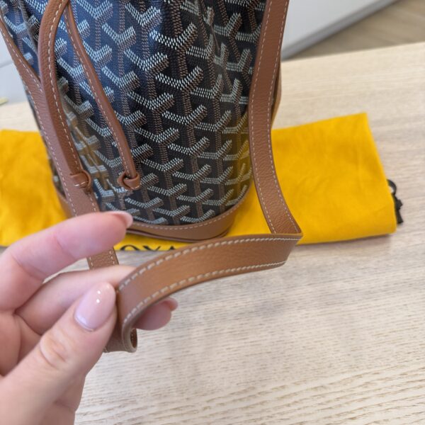 Goyard Goyardine Petit Flot Bucket Bag PM Black and Tan