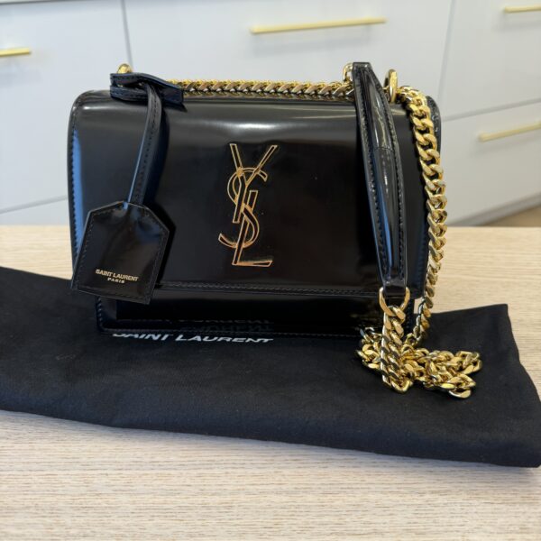 Saint Laurent Patent Small Monogram Sunset Black