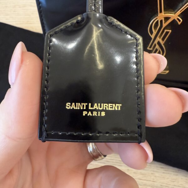 Saint Laurent Patent Small Monogram Sunset Black