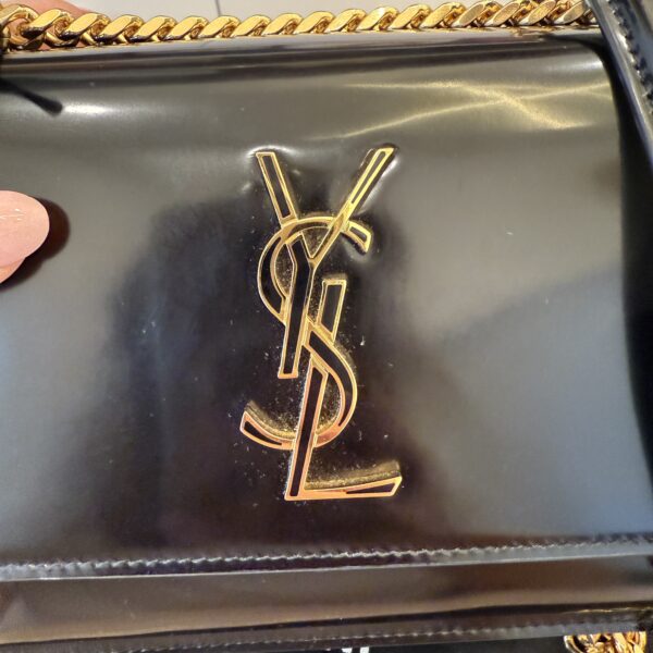 Saint Laurent Patent Small Monogram Sunset Black