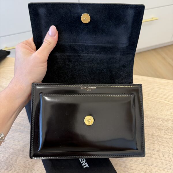 Saint Laurent Patent Small Monogram Sunset Black