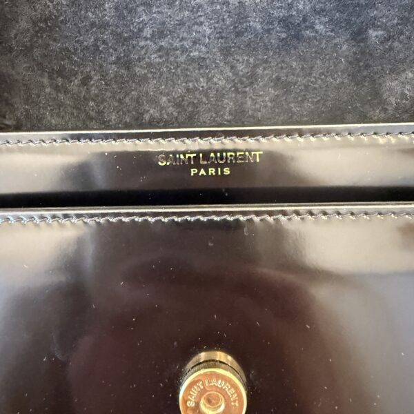 Saint Laurent Patent Small Monogram Sunset Black