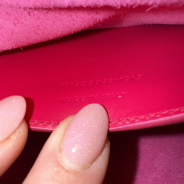 Saint Laurent (YSL) Pink Leather Cassandre Tassel Clutch Bag