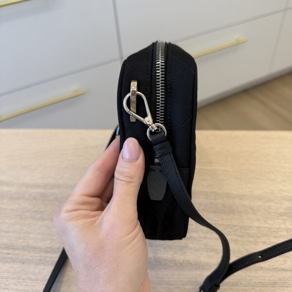 Prada Nylon Tessuto Impuntu Quilted Bandoliera Crossbody Bag Black