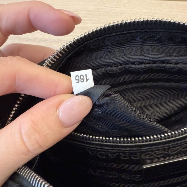 Prada Nylon Tessuto Impuntu Quilted Bandoliera Crossbody Bag Black