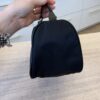 Prada Vitello Trimmed Push-Lock Bauletto Handle Bag Black