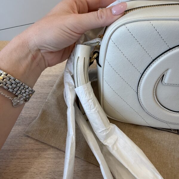 Gucci Calfskin Small Blondie Shoulder Bag White