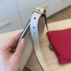 Gucci Grained Calfskin Logo Half Moon Hobo White Large