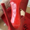 Christian Louboutin Shiny Nappa Sharpeta 100 Pumps 38 Red