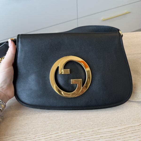 Gucci Blondie Small Shoulder Bag Black Leather