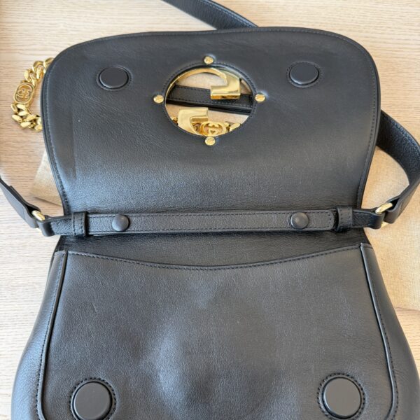 Gucci Blondie Small Shoulder Bag Black Leather