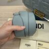 Fendi Nappa FF 1974 Embossed Baguette Light Blue