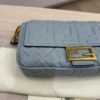 Fendi Nappa FF 1974 Embossed Baguette Light Blue