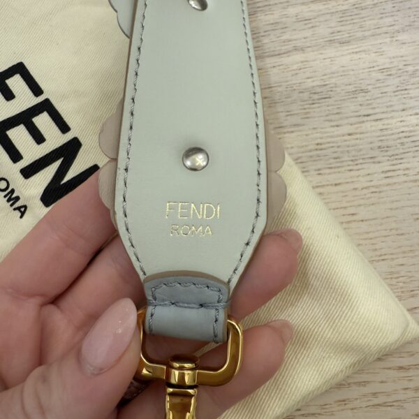 Fendi Flowerland Strap You Shoulder Strap Studded Leather