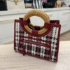 Fendi Red Runaway Tartan Plaid Satchel Multiple colors