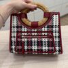 Fendi Red Runaway Tartan Plaid Satchel Multiple colors