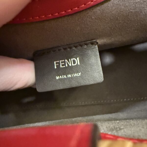 Fendi Red Runaway Tartan Plaid Satchel Multiple colors