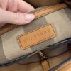 Burberry Canvas Mega Check Medium Ashby Hobo Saddle Brown