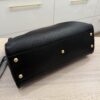 Fendi Vitello Morgan Shiny Nappa Medium Peekaboo Iconic Satchel Black and Gold