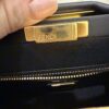 Fendi Vitello Morgan Shiny Nappa Medium Peekaboo Iconic Satchel Black and Gold