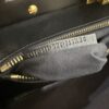 Fendi Vitello Morgan Shiny Nappa Medium Peekaboo Iconic Satchel Black and Gold