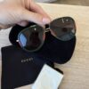 Gucci Aviator Sunglasses Green and Red Gold Frame