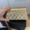 Chanel Mini Gold Calfskin Flap Phone Holder
