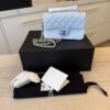 Chanel Lambskin Quilted Mini Rectangular Flap Light Blue GHW