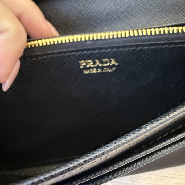 Prada Black Nylon Long Wallet