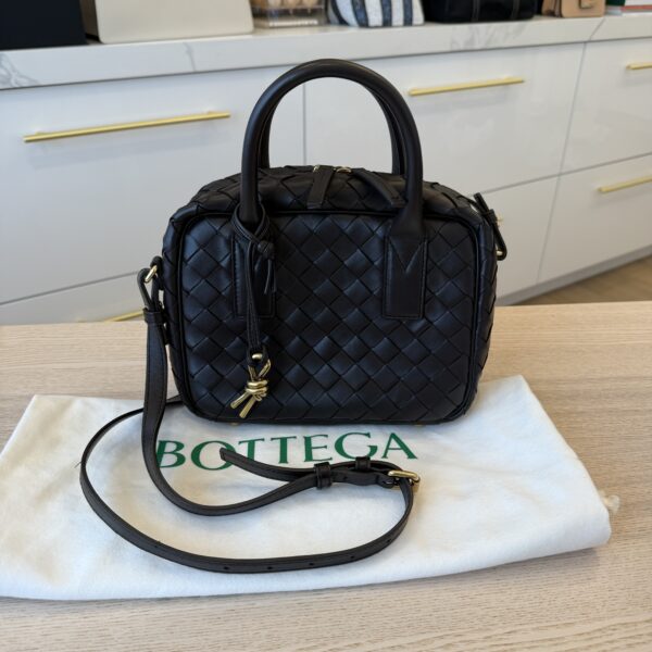 Bottega Veneta Lambskin Intrecciato Small Getaway Fondant