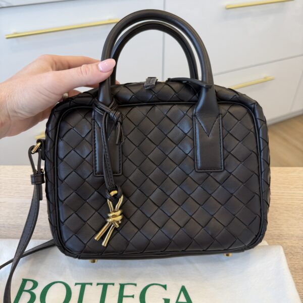 Bottega Veneta Lambskin Intrecciato Small Getaway Fondant