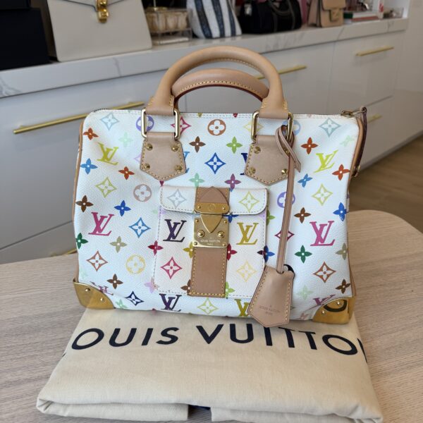 Louis Vuitton Monogram Multicolor Speedy 30 White