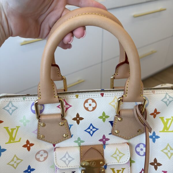 Louis Vuitton Monogram Multicolor Speedy 30 White