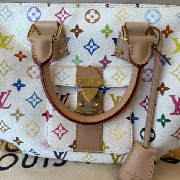 Louis Vuitton Monogram Multicolor Speedy 30 White
