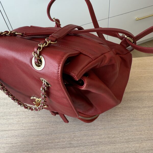 Chanel Caviar Quilted Business Affinity Backpack Red