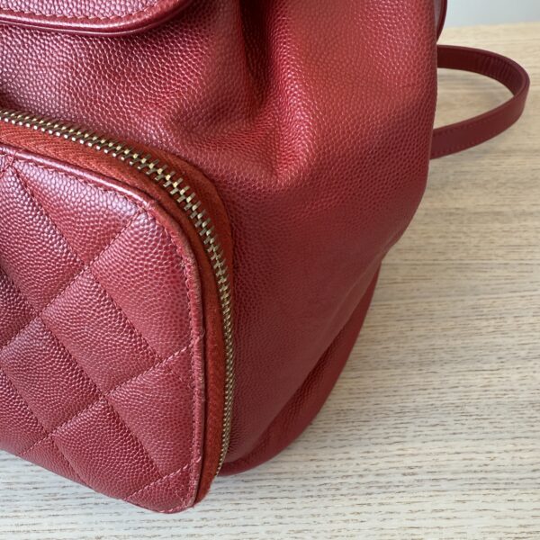 Chanel Caviar Quilted Business Affinity Backpack Red