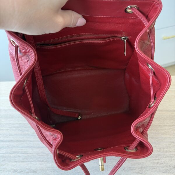 Chanel Caviar Quilted Business Affinity Backpack Red