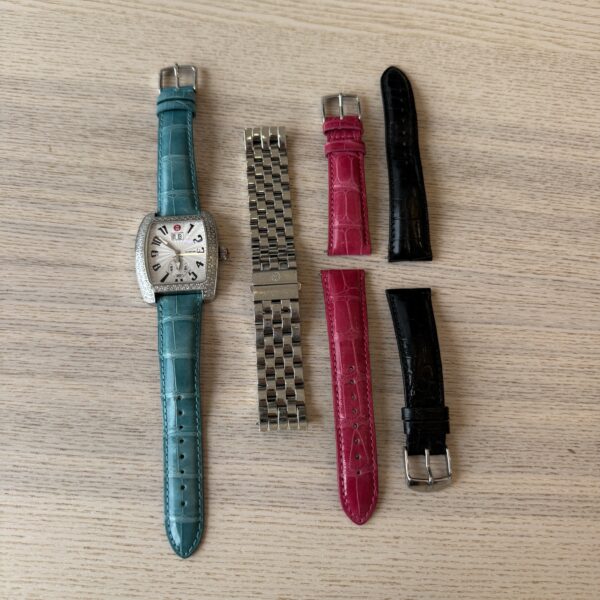 Michele Silver Urban Diamond Watch with Bands