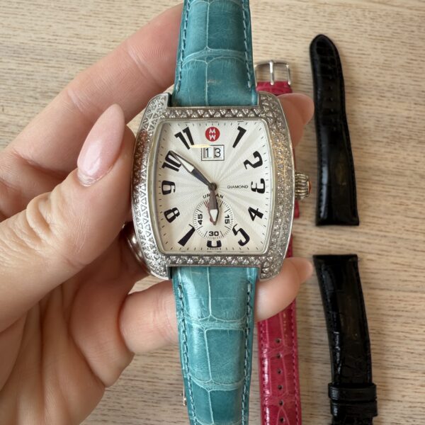 Michele Silver Urban Diamond Watch with Bands