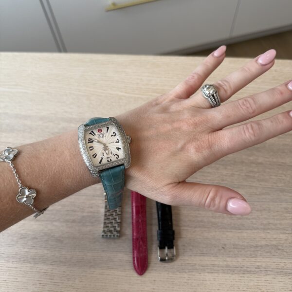 Michele Silver Urban Diamond Watch with Bands