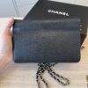 Chanel Caviar Timeless CC Wallet On Chain WOC SHW Black